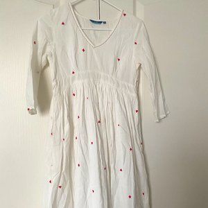 Heart and Diamond White Cotton dress